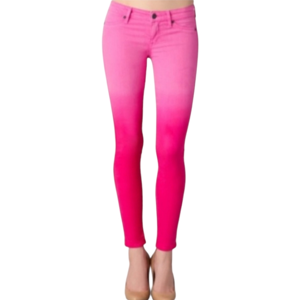 Rich & Skinny Pink Ombre Skinny Jeans Y2k EUC Size 29